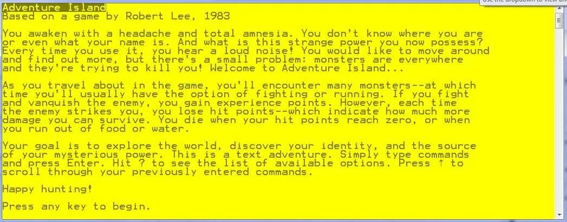 Adventure Island (itch)